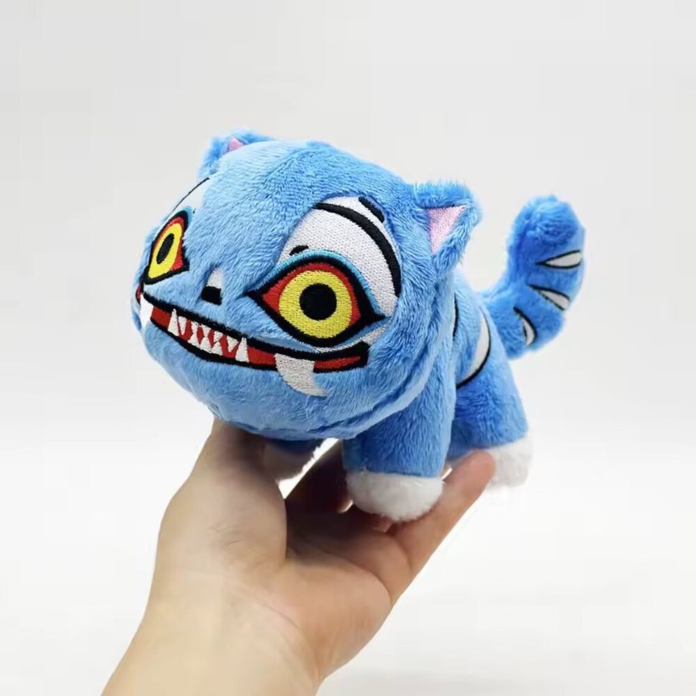 Cute Blue Plush Cat / Tiger – Derpy (K-Pop Demon Hunters) Inspired